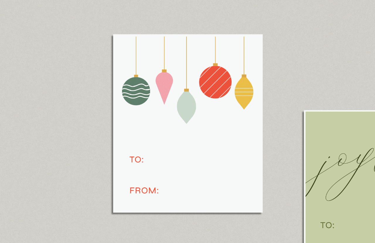 Festive Holiday Gift Tag Stickers