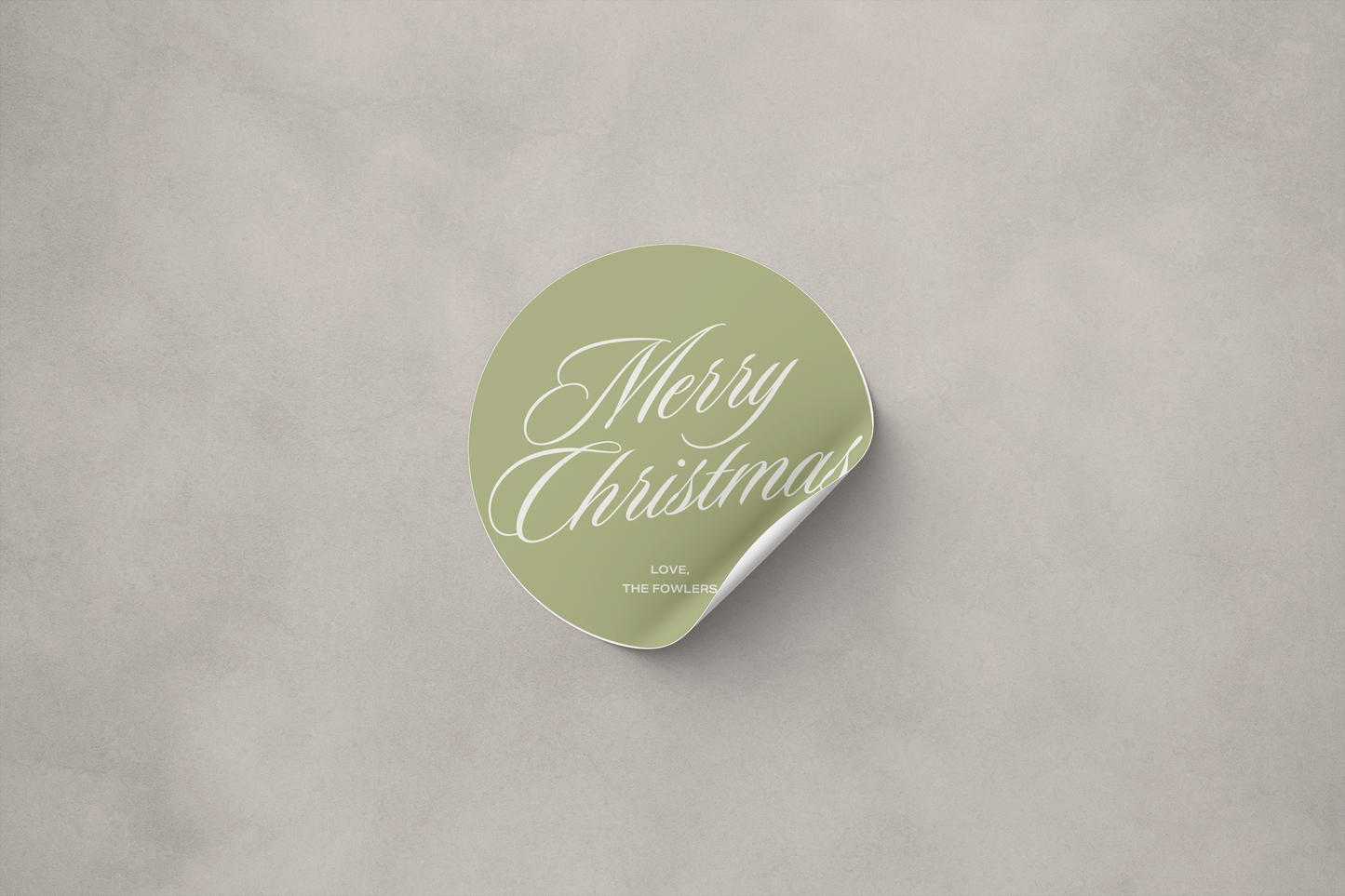Green Vintage Merry Christmas Sticker Sheet