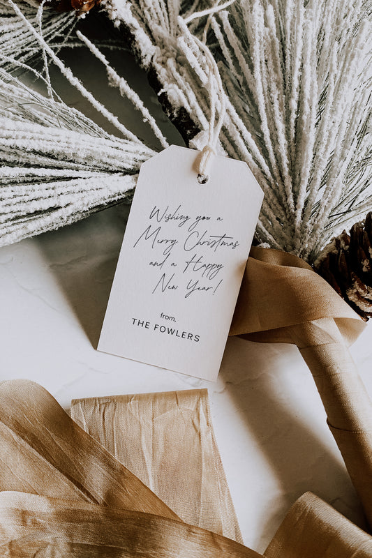 Printable Wishing You Christmas Gift Tag